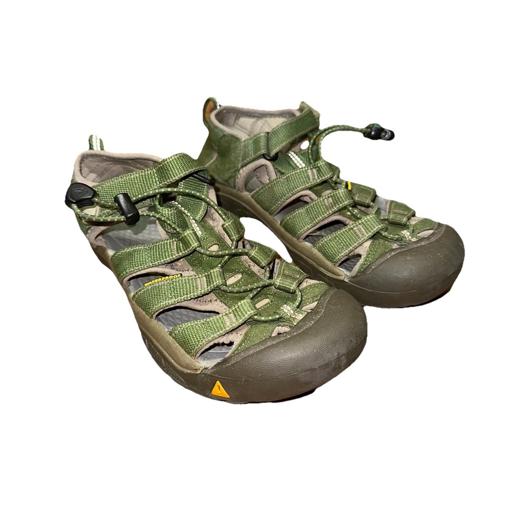 Keen Big Kids Youth Size US 4 Newport H2 Army Green Sport Sandals‎ Shoes 1008586